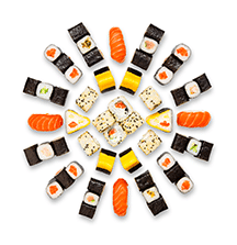 orders logo as sushi